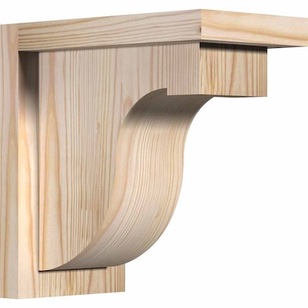 Ekena Millwork Del Monte Smooth Corbel w/Backplate, Douglas Fir, 5 1/2"W x 10"D x 10"H COR06X10X10DEL01SDF